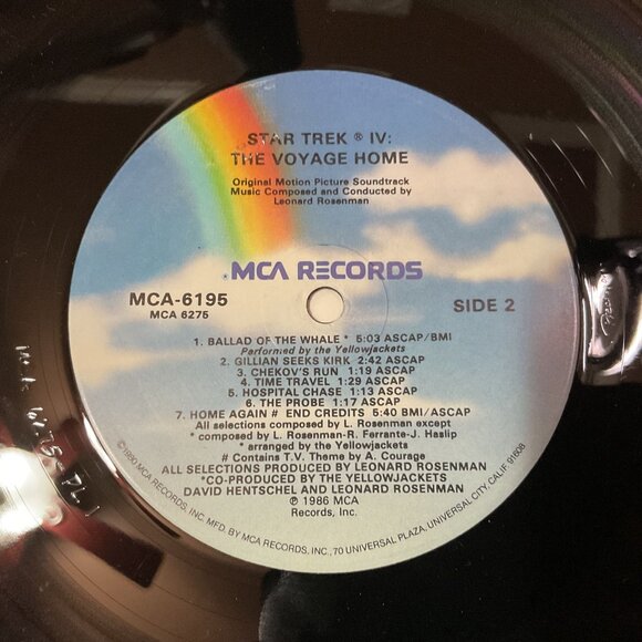 Star Trek IV The Voyage Home Original Motion Picture Soundtrack Vinyl Album 1986 - Picture 6 of 6
